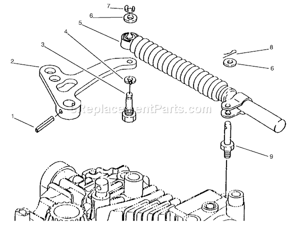 Toro 72064 (8900001-8900599)(1998) Lawn Tractor Lever Damper Diagram