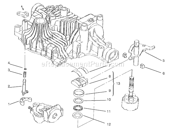 Toro 72064 (8900001-8900599)(1998) Lawn Tractor Range Shift Diagram
