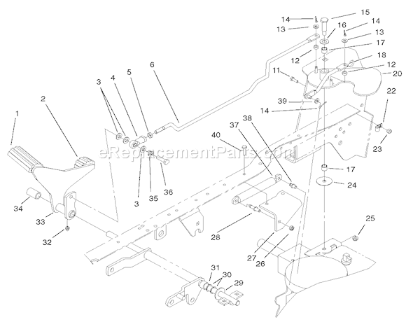 Toro 72072 (210000001-210999999)(2001) Lawn Tractor Hydraulics Controls Assembly Diagram