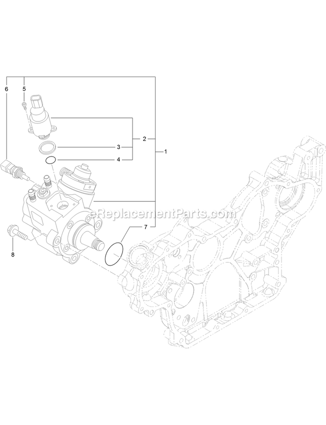 Toro 72076 (400000000-406395520) Z Master Professional 7500-D , With 72in Turbo Force Side Discharge Mower Fuel Supply Pump Assembly Diagram