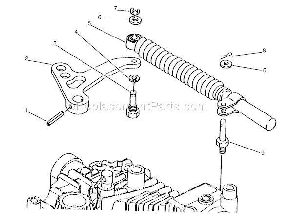 Toro 72084 (5900001-5999999)(1995) Lawn Tractor Lever Damper Tuff Torq Transmission K61 (toro) Diagram