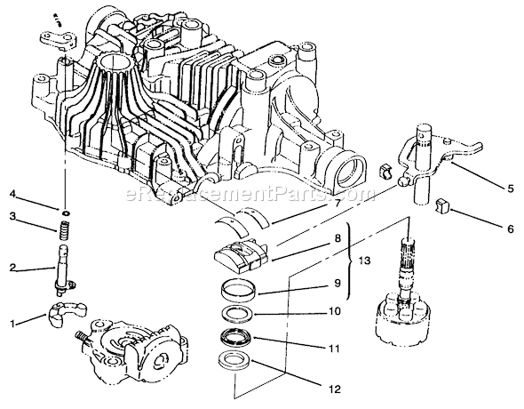 Toro 72085 (6900001-6999999)(1996) Lawn Tractor Range Shift Diagram
