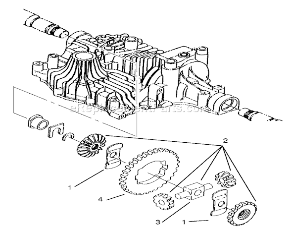 Toro 72085 (7900001-7999999)(1997) Lawn Tractor Differential Gear Diagram