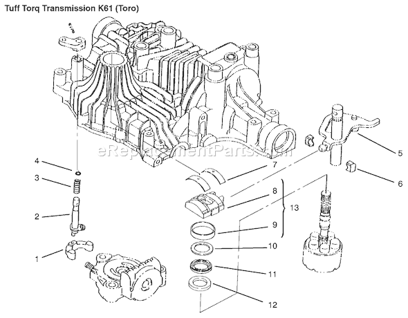 Toro 72086 (9900001-9999999)(1999) Lawn Tractor Range Shift Diagram