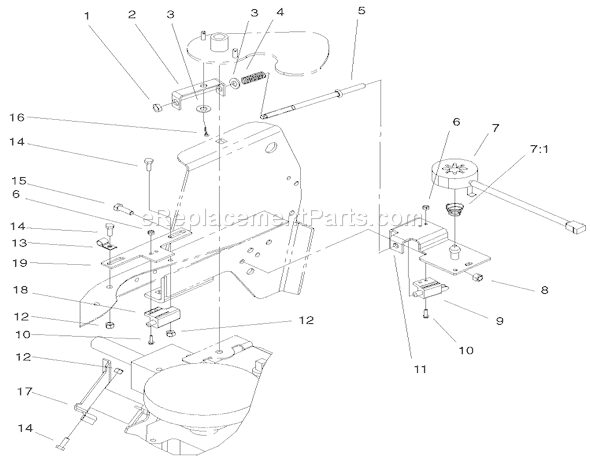 Toro 72087 (200000001-200999999)(2000) Lawn Tractor Cruise Control Assembly Diagram
