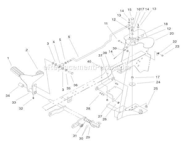 Toro 72107 (200000001-200999999)(2000) Lawn Tractor Hydro Controls Assembly Diagram