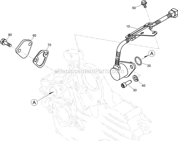 Toro 72267 (400000000-406395552) Z Master Professional 7000 , With 60in Turbo Force Side Discharge Mower Stop Solenoid And Fuel Pump Cover Assembly Diagram