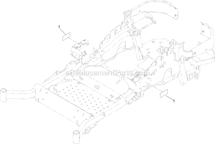 Toro 72932 (400000000-999999999) Z Master 3000 , With 52in Turbo Force Side Discharge Mower Frame Decal Assembly Diagram