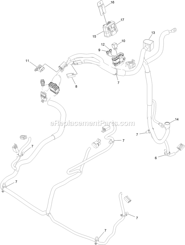 Toro 72945 (400000000-999999999) Z Master Professional 5000 Series , With 72in Rear Discharge Riding Mower Harness Assembly Diagram