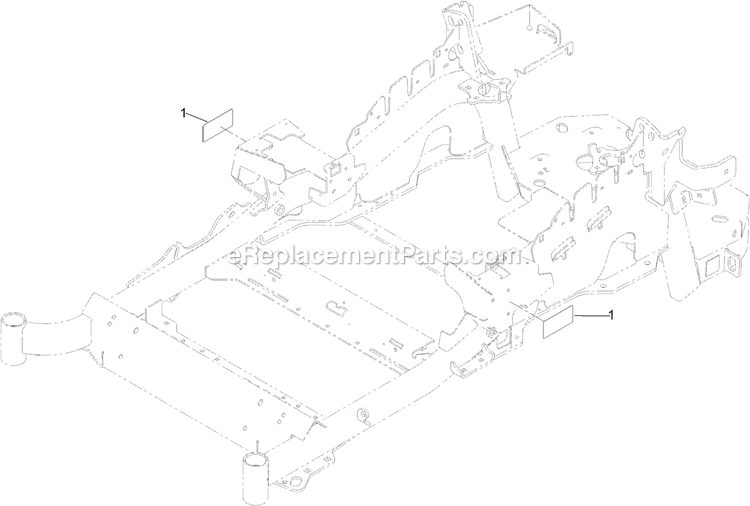 Toro 72947 (406343041-999999999) Z Master Professional 6000 , With 72in Turbo Force Side Discharge Mower Frame Decal Assembly Diagram