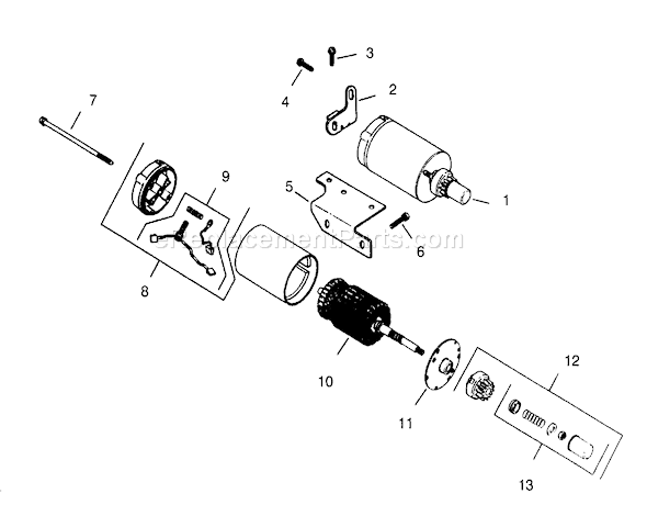 Toro 73320 (3900001-3999999)(1993) Lawn Tractor Starter Diagram