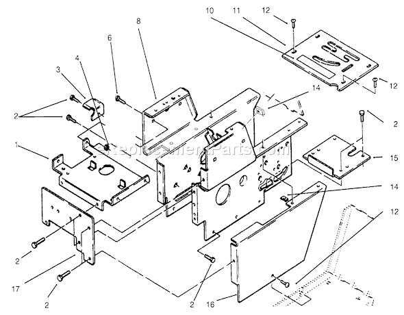 Toro 73362 (5900001-5999999)(1995) Lawn Tractor Hood Stand And Supports Diagram