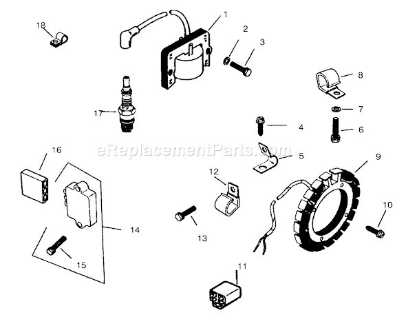 Toro 73362 (5900001-5999999)(1995) Lawn Tractor Ignition System Diagram