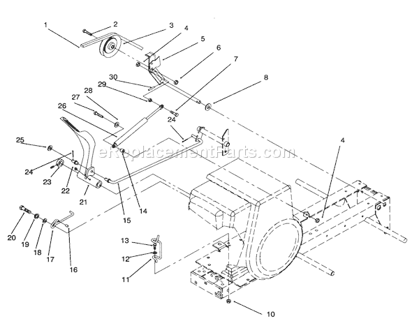 Toro 73363 (6900001-6999999)(1996) Lawn Tractor Brake Diagram