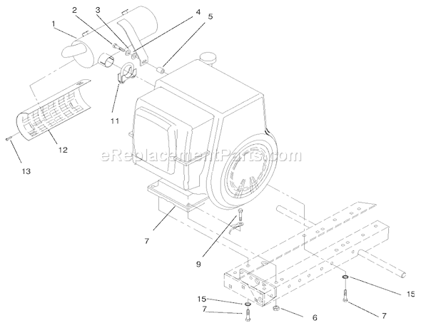 Toro 73363 (7900001-7999999)(1997) Lawn Tractor Engine Assembly Diagram