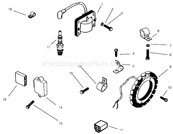 Toro 73363 (7900001-7999999)(1997) Lawn Tractor Ignition System Diagram