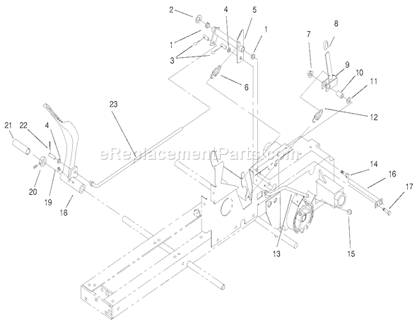 Toro 73363 (7900001-7999999)(1997) Lawn Tractor Brake Diagram