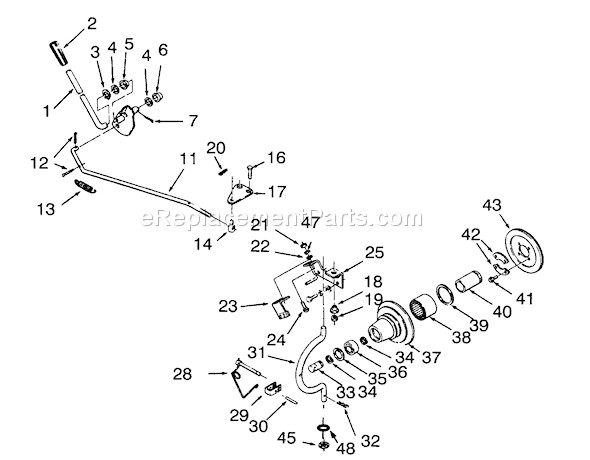 Toro 73380 (3900001-3999999)(1993) Lawn Tractor Pto Clutch And Control Diagram