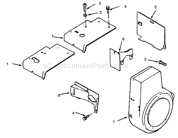 Toro 73380 (4900001-4999999)(1994) Lawn Tractor Baffles And Shrouds Diagram