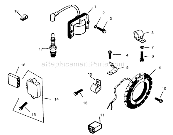 Toro 73400 (5900001-5999999)(1995) Lawn Tractor Ignition System Diagram