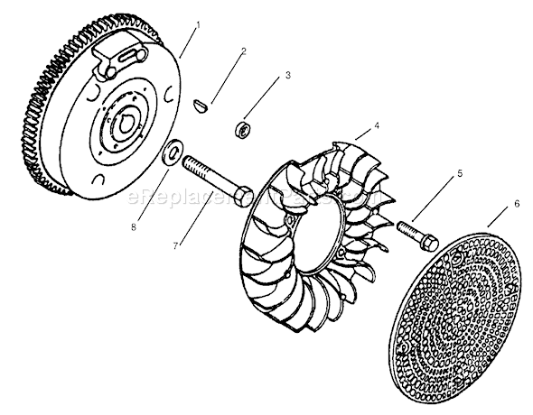 Toro 73402 (6900001-6999999)(1996) Lawn Tractor Flywheel Diagram