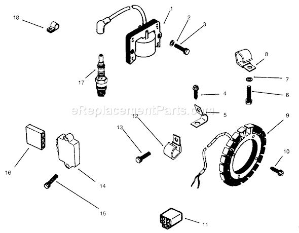 Toro 73402 (6900001-6999999)(1996) Lawn Tractor Ignition System Diagram