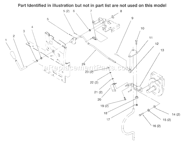 Toro 73402 (6900001-6999999)(1996) Lawn Tractor Pto Clutch Linkage Diagram