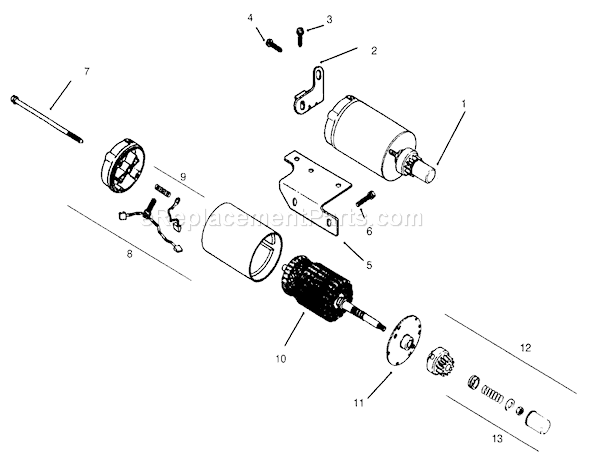 Toro 73402 (6900001-6999999)(1996) Lawn Tractor Starter Diagram