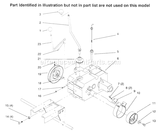 Toro 73402 (6900001-6999999)(1996) Lawn Tractor Transmission Diagram