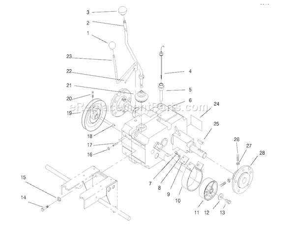 Toro 73402 (7900001-7999999)(1997) Lawn Tractor Transmission Assembly Diagram