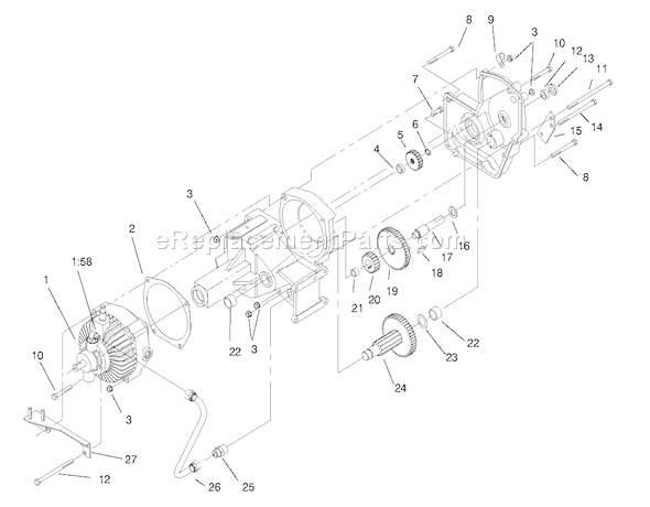 Toro 73403 (7900001-7999999)(1997) Lawn Tractor Hydrostatic Transmission (continued) Diagram