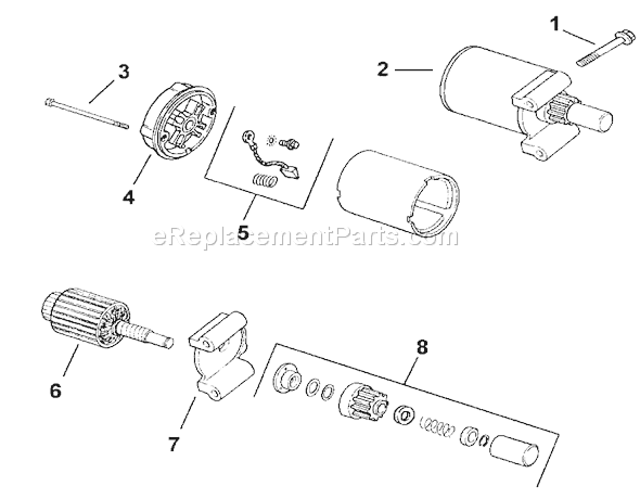 Toro 73449 (210000001-210999999)(2001) Lawn Tractor Starter (Model 73449 Only) Diagram