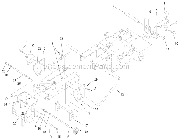 Toro 73449 (9900001-9999999)(1999) Lawn Tractor Hitch Assembly Diagram