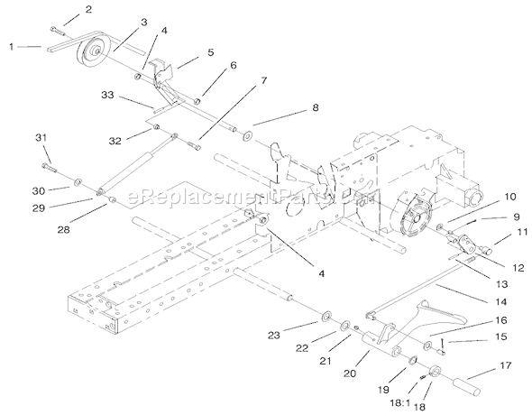 Toro 73449 (9900001-9999999)(1999) Lawn Tractor Clutch System Assembly Diagram