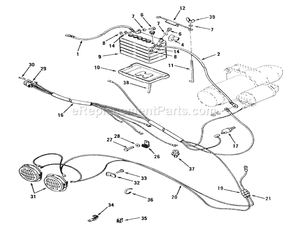 Toro 73501 (39000001-39999999)(1993) Lawn Tractor Page M Diagram