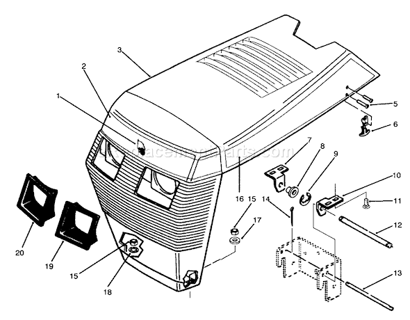 Toro 73501 (59000001-59000411)(1995) Lawn Tractor Page U Diagram