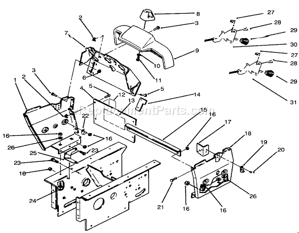 Toro 73501 (59002869-59002946)(1995) Lawn Tractor Page K Diagram