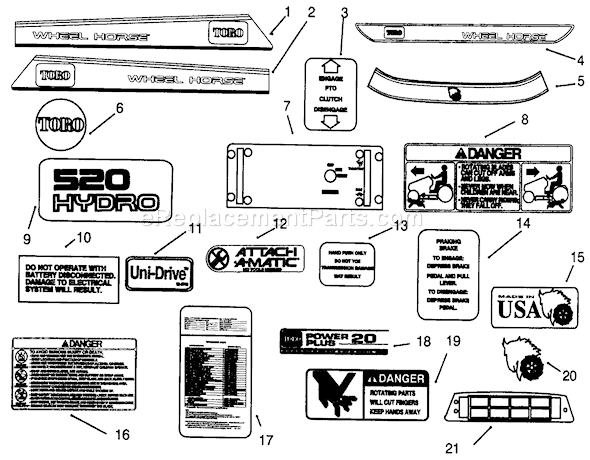 Toro 73501 (59002947-59999999)(1995) Lawn Tractor Page L Diagram