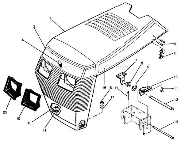 Toro 73501 (59002947-59999999)(1995) Lawn Tractor Page W Diagram
