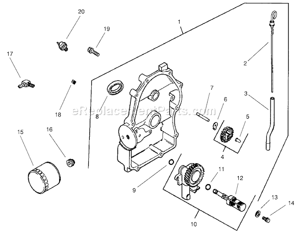 Toro 73542 (220000001-220999999)(2002) Lawn Tractor Group 3-Oil Pan Lubrication (Model 73471 Only) Diagram