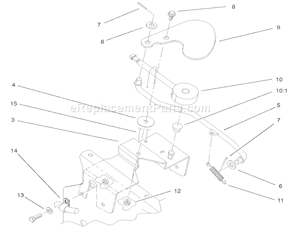 Toro 73542 (220000001-220999999)(2002) Lawn Tractor Cruise Control Assembly Diagram