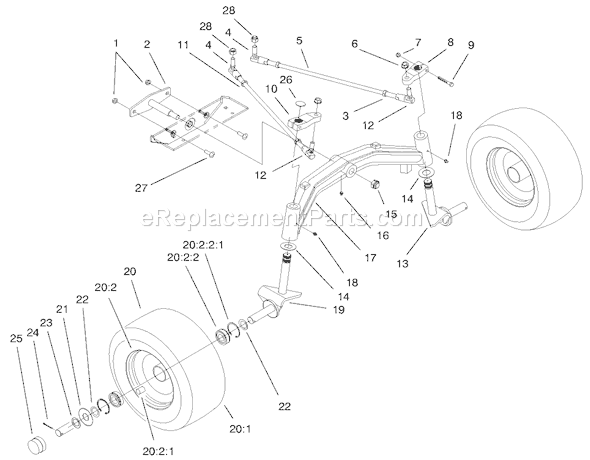 Toro 73542 (9900001-9999999)(1999) Lawn Tractor Page AH Diagram