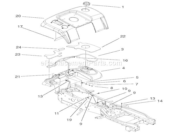 Toro 73547 (210000001-210999999)(2001) Lawn Tractor Electrical Components Assembly Diagram