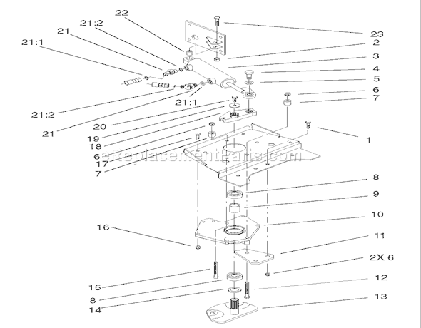 Toro 73561 (230000001-230999999)(2003) Lawn Tractor Power Steering Lower Assembly Diagram