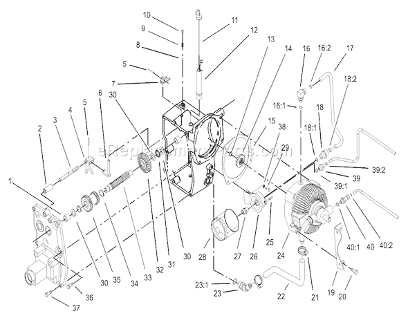 Toro 73590 (240000001-240999999)(2004) Lawn Tractor Hydro Trans Axle Assembly Diagram