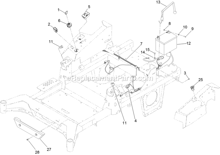 Toro 74002 (409859943-411420644) 52in Z Master 4000 Electrical Assembly Diagram