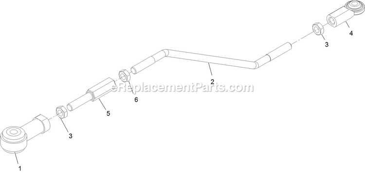 Toro 74060 (402252575-404399999) Z Master Professional 7500-D , With 60in Turbo Force Side Discharge Mower Rod Linkage Assembly Diagram