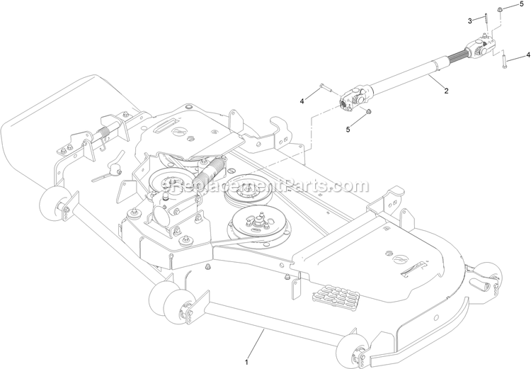 Toro 74060 (404400000-999999999) Z Master Professional 7500-D , With 60in Turbo Force Side Discharge Mower Deck And Driveshaft Assembly Diagram