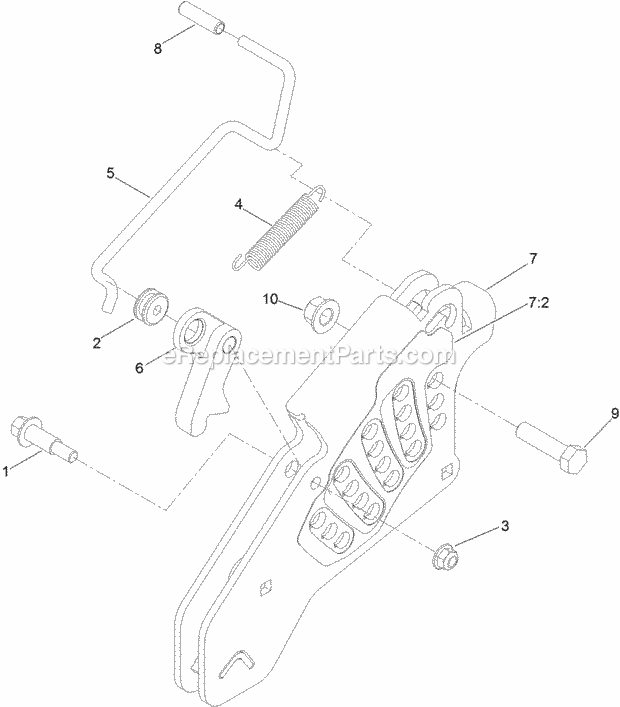 Toro 74141 (313000001-313999999) Z Master Commercial 2000 Series Riding Mower, With 48in Turbo Force Side Discharge Mower, 2013 Height-Of-Cut Assembly No. 120-2520 Diagram