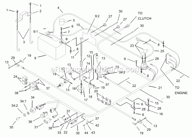 Toro 74163 (240000001-240999999) Z149 Z Master, With 52in Sfs Side Discharge Mower, 2004 Electrical System Assembly Diagram